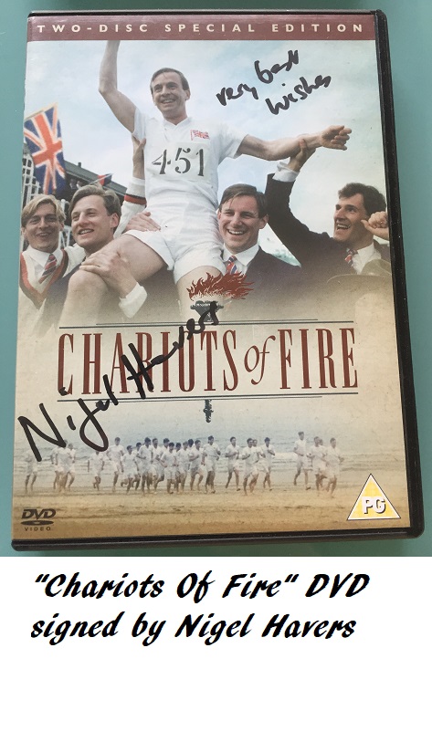 Nigel Havers CHARIOTS OF FIRE Oscar Winning movie DVD signed