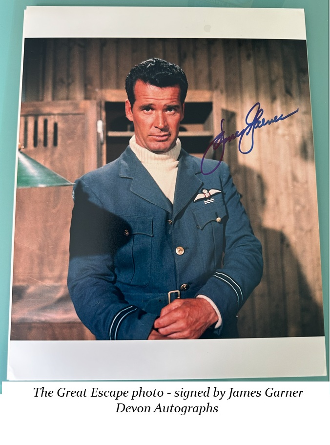 James Garner THE GREAT ESCAPE 1963 signed photo The Scrounger B