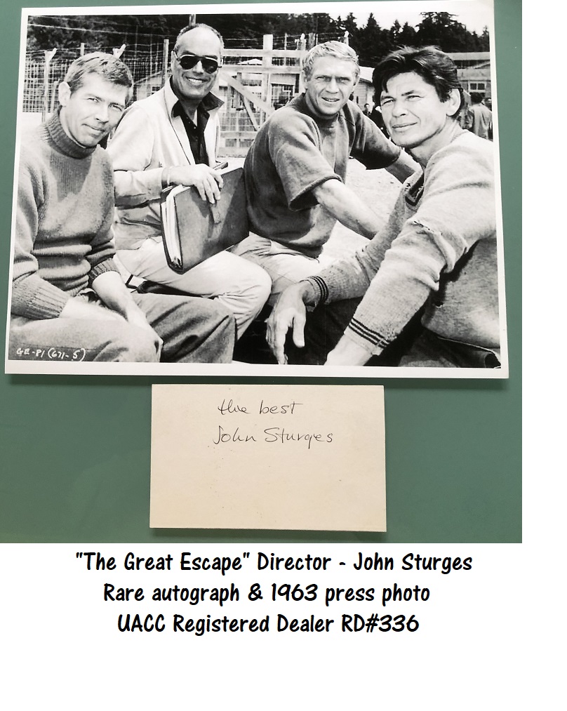 The Great Escape Director Magnificent Seven JOHN STURGES signed