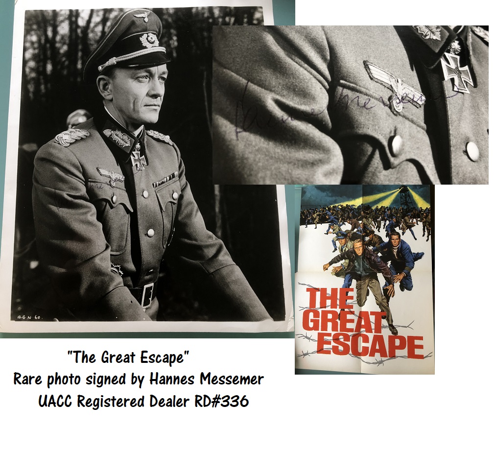 The Great Escape Hannes Messemer signed photo