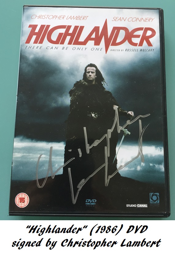 Highlander Christopher Lambert Signed DVD rare UACC RD