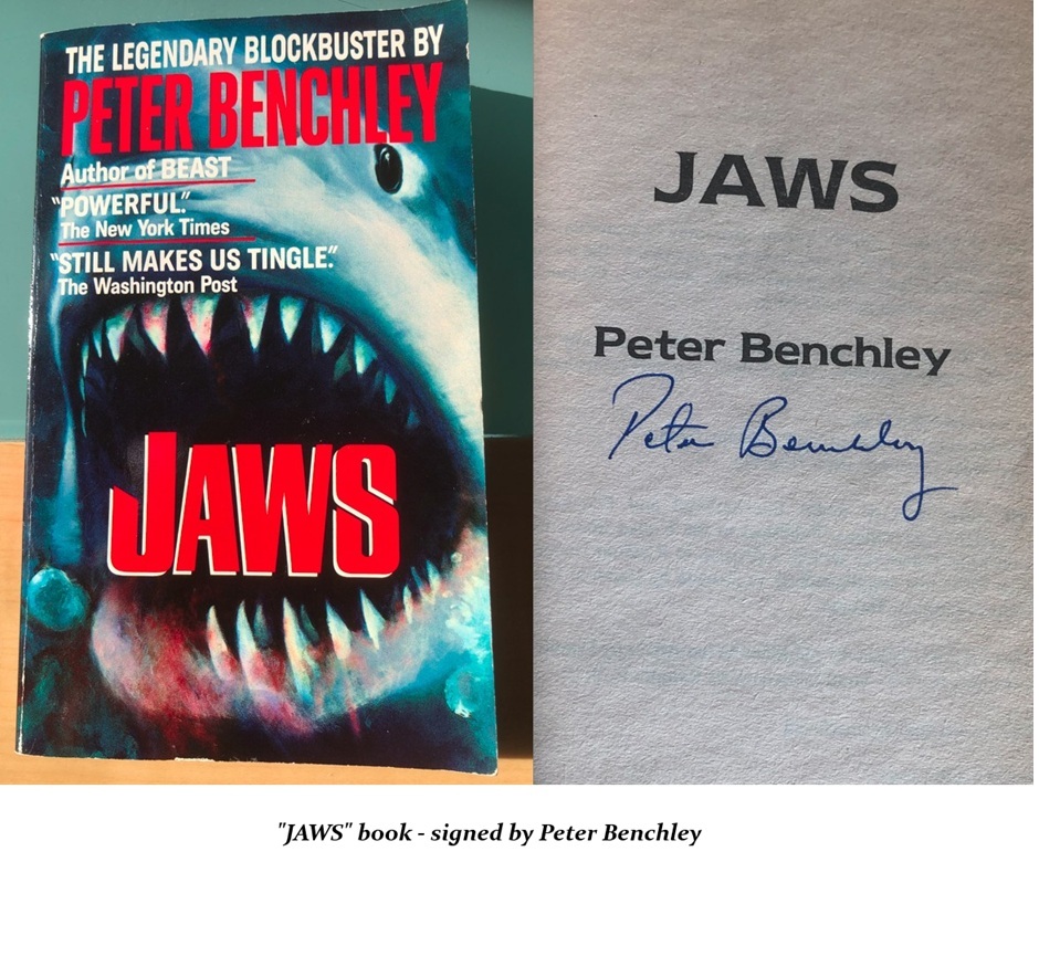 JAWS Peter Benchley signed paperback book