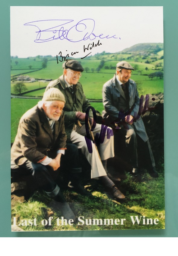 Last Of The Summer Wine cast signed x3 Owen Sallis & Wilde !