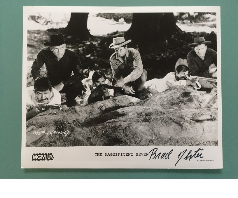 The Magnificent Seven BRAD DEXTER MGM signed photo RARE