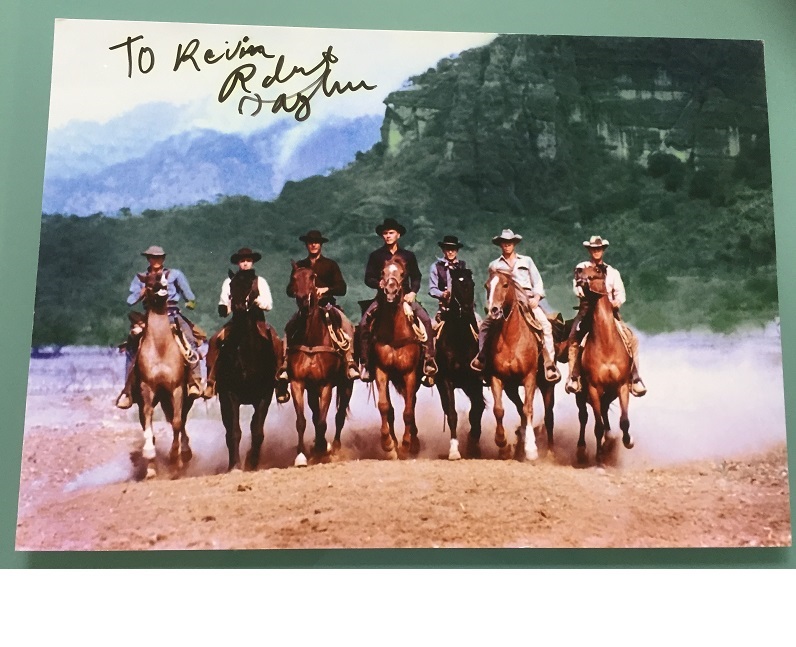 The Magnificent Seven Robert Vaughn signed promo photo UACC RD