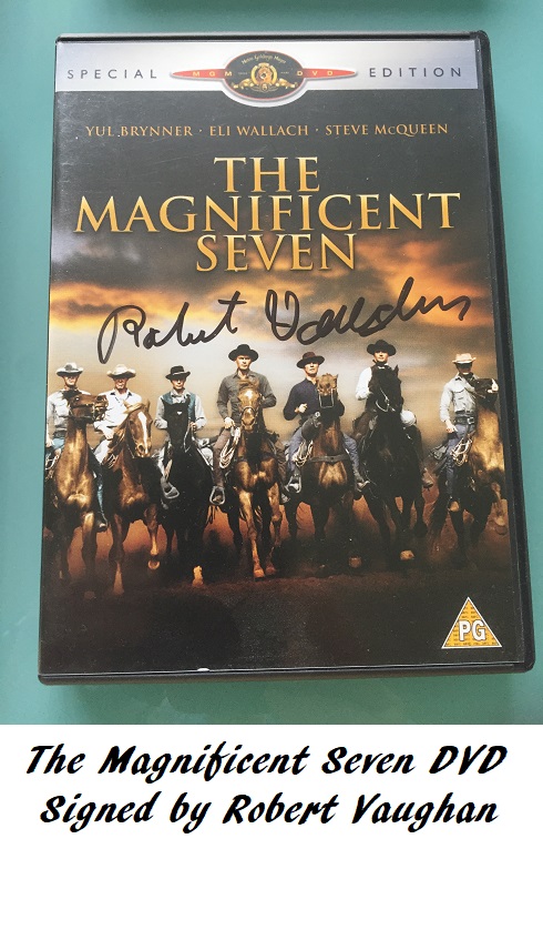 The Magnificent Seven Robert Vaughn signed DVD UACC RD