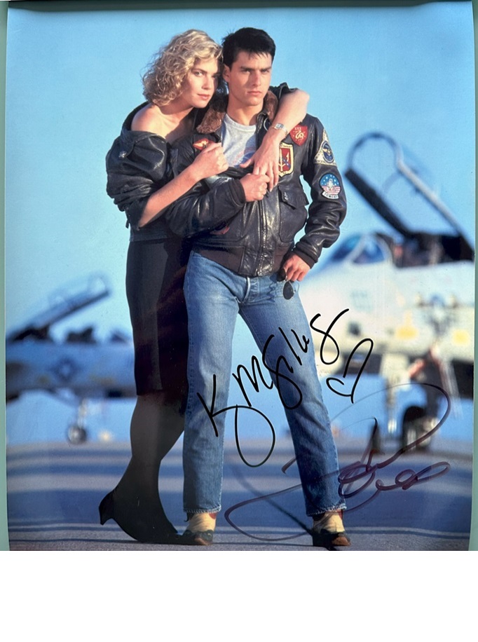Top Gun Tom Cruise Kelly McGillis signed x2 photo UACC 14 x 10