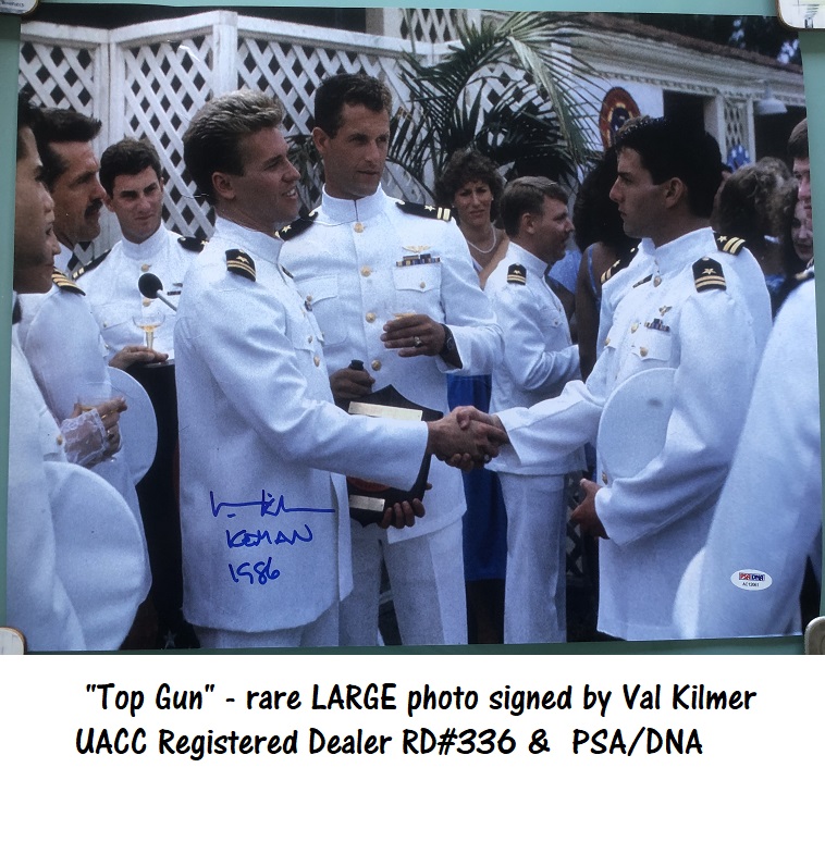 Top Gun Val Kilmer ICEMAN signed photo LARGE - PSA DNA