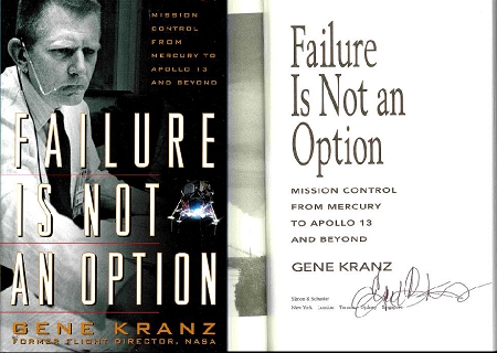 Gene Kranz MISSION CONTROLLER Armstrong signed book Apollo