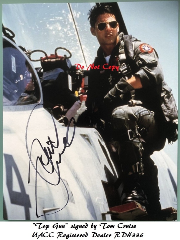 Top Gun Tom Cruise signed photo 10 x 8 UACC RD #4a